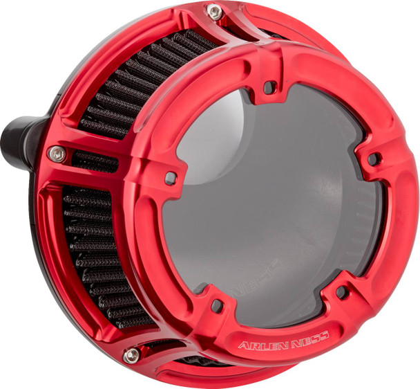 Arlen Ness - 600-241 - Method™ Clear Series Air Cleaner - Red