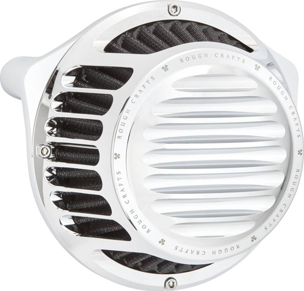 Arlen Ness - Chrome Rough Craft Air Cleaner Kit fits '24-'25 Harley M8 Touring, '23-'25 FLHXSE/​FLTRXSE, '25 Softail Models