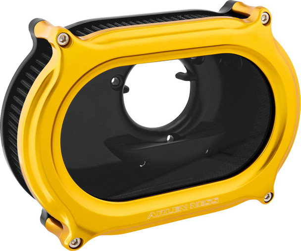 Arlen Ness - Gold Stage 2 Method™ Air Cleaner Kit fits '17-'25 Harley M8 FLHRXS, '24 FLHTK/​FLTRK, '17-'23 FLHT/​FLHR/​FLHX/​FLTR (Except '23 FLHXSE/FLTRXSE), '17-'25 H-D FL Trike, '18-'24 Softail Models