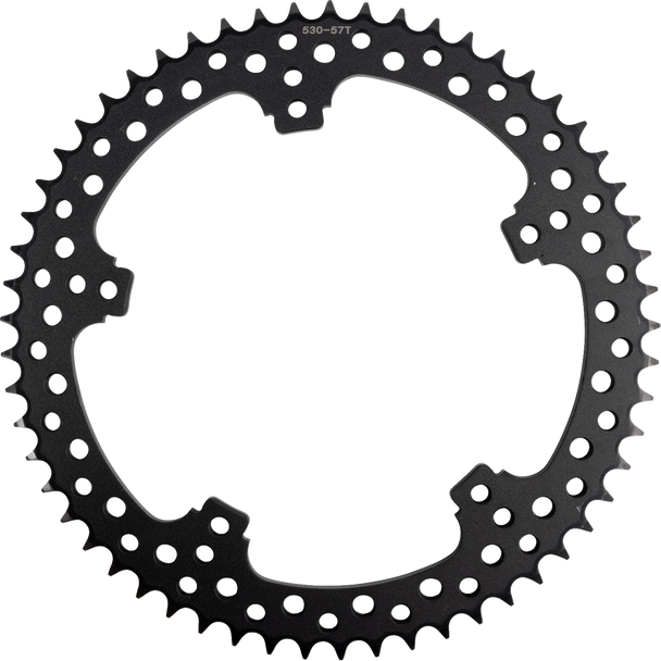 Arlen Ness - 300-204 - Rear Sprocket - Jagged - 57 Tooth - Black - FLT/FLH