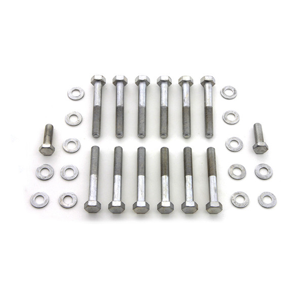 Colony - 9830-28 Cadmium Rocker Box Screw Kit fits '57-'76 Sportster Models