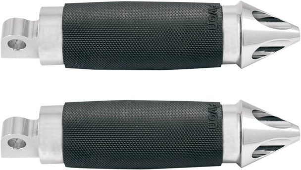 Avon Grips - FP-CC-85-CH-SPI - Footpegs - Custom Spike - Chrome