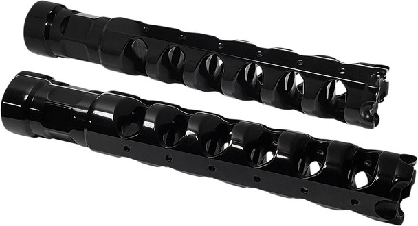 Accutronix - PF121-AKB - Muzzle Break Footpegs - Rigid Mount - Black