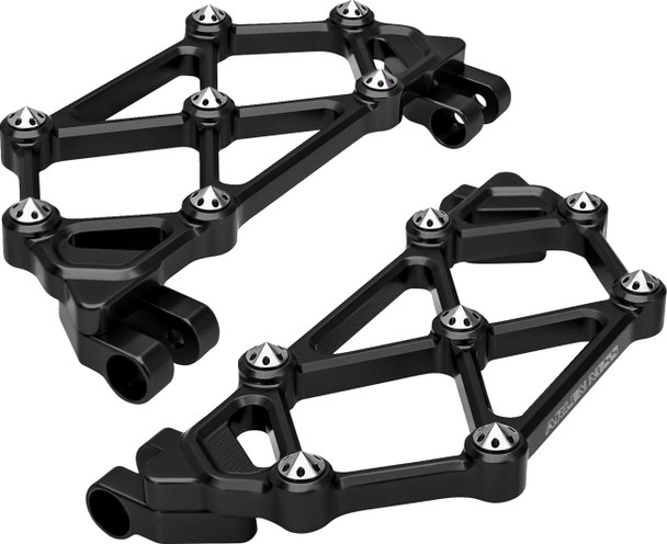 Arlen Ness - 410-045 - Mini Diamond Floorboards - Driver - Black - FLT