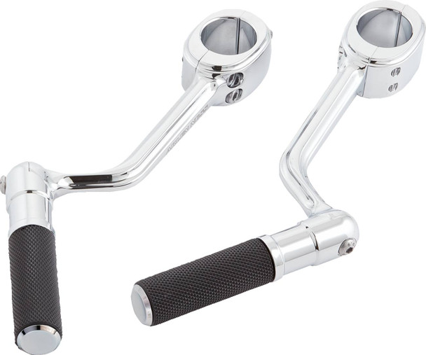 Arlen Ness - 400-046 - Forged Highway Peg Mounts w/ Pegs - Chrome