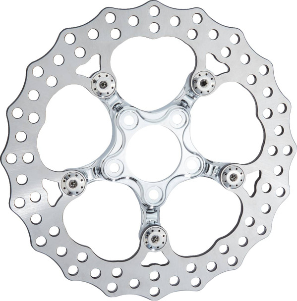 Arlen Ness - 300-076 - Spider Rotor - 11.8" - Chrome - Rear