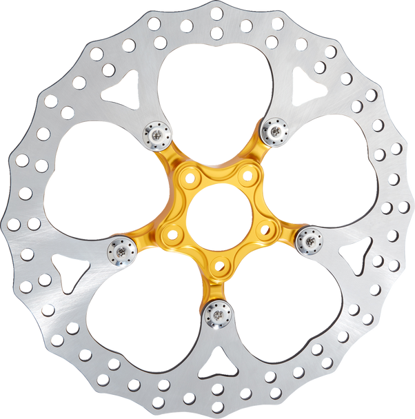 Arlen Ness - 300-110 - Spider Rotor - 12-19/32" - Gold - Front