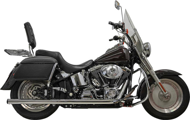 Bassani Xhaust - 1S98P - 2-into-2 True Dual Drag Pipe Exhaust System - Chrome - Twin Cam - Softail