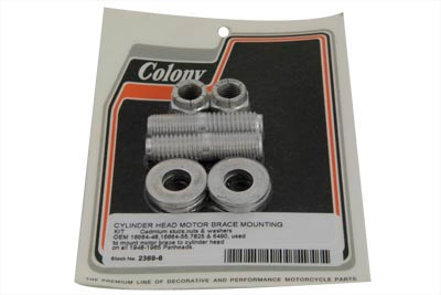 Colony - Cylinder Head Engine Brace Mount - Cadmium fits '48-'65 FL
