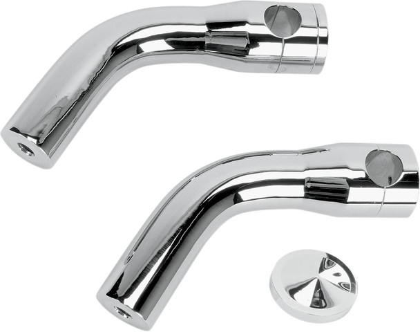 Accutronix - HRP1356-C - Elite Custom Billet Aluminum Risers - Pullback - 6" - Chrome