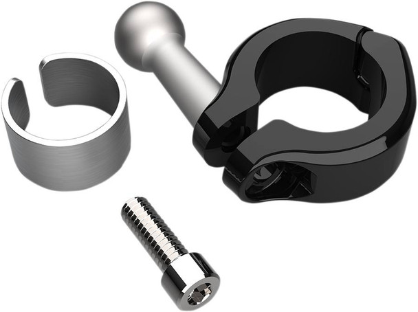 Ciro - 50129 - Aluminum Clamp Kit - Ball Mount - 7/8" - 1" Handlebars - Black