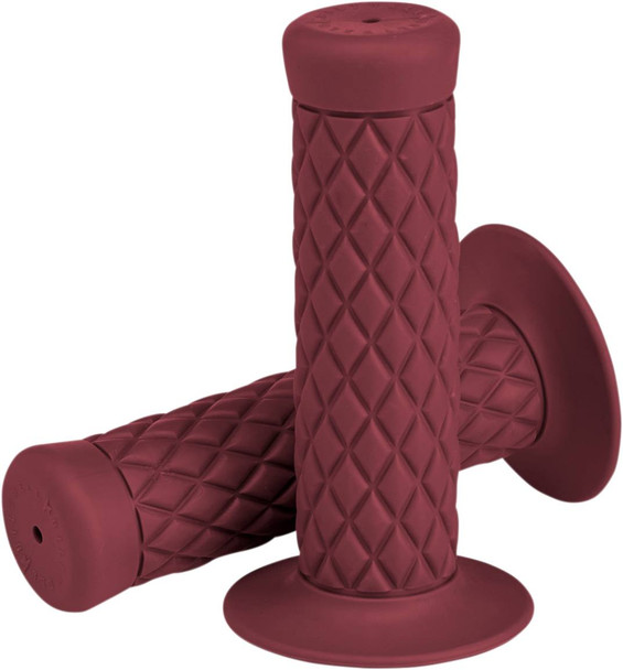 Biltwell - 6702-0301 - Thruster Bar Grips - 1" - Oxblood