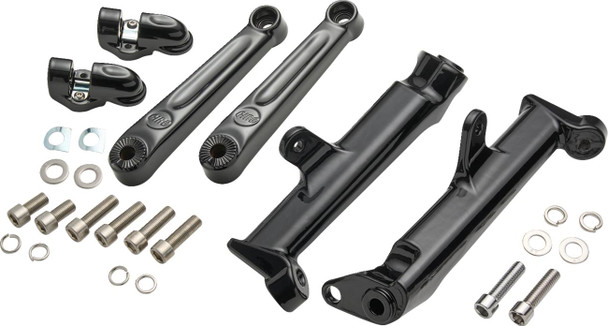 Ciro - 60621 - Frame Mounted Adjustable Highway Peg Mount - Extended - Black