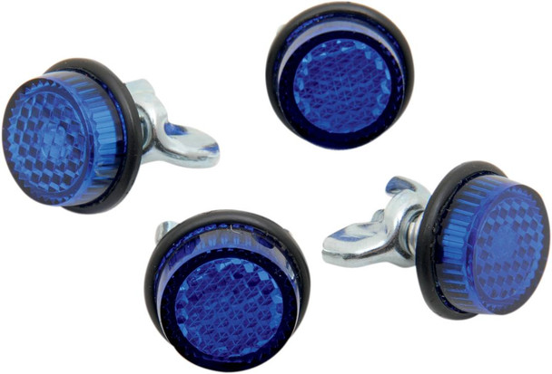 Chris Products - CH4B - License Plate Reflectors - 4ct - Blue