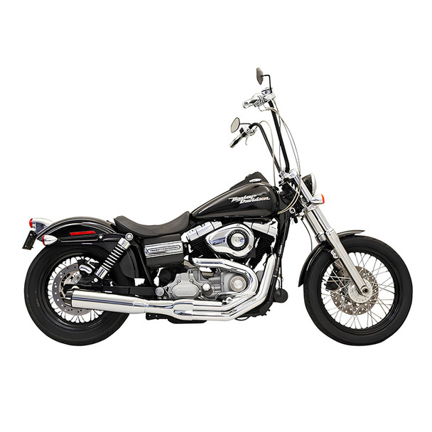 Bassani Exhaust - Road Rage II B1 Power 2-into-1 Systems - Chrome fits '91-'16 FXD, FXDWG W/ Mid or Forward Control (Except FLD)