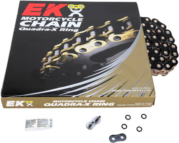 Ek - 520ZVX3-150KG - 520 ZVX3 - Sportbike Chain - 150 Links - Black/Gold