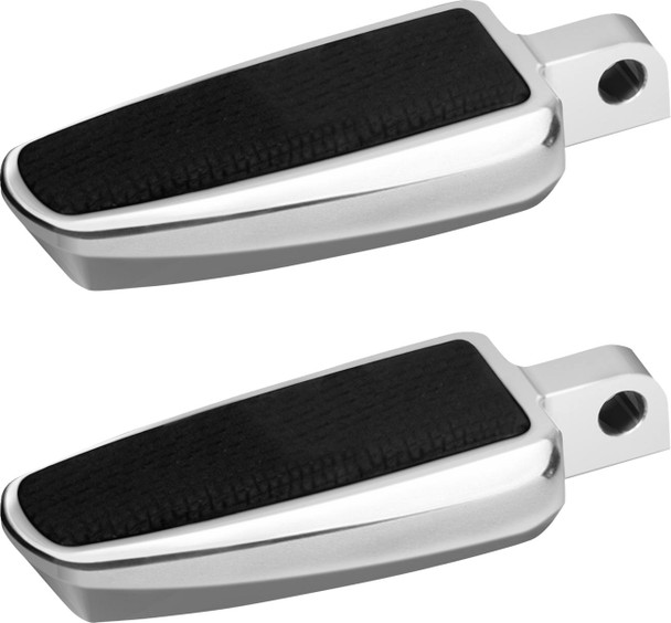 Cyclesmiths - 126-NR - Banana Board Footpegs - Male Mount - Chrome without Rivets