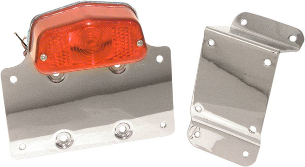 Emgo - 62-21550 - Taillight License Plate Bracket - Red Lens