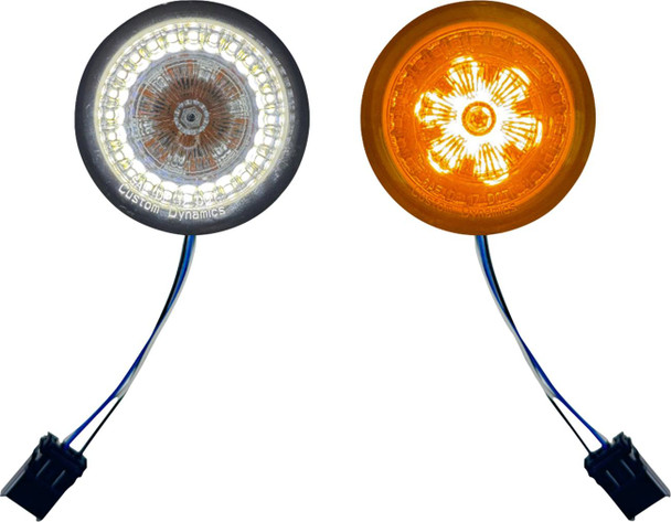 Custom Dynamics - PB-AW-25JAE-S - ProBeam® Front Turn Signal Inserts - LED - Smoke Lens