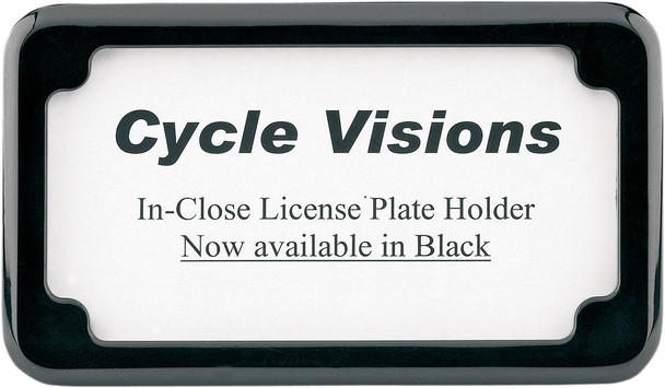 Cycle Visions - CV-4615B - Beveled License Plate Frame - Black