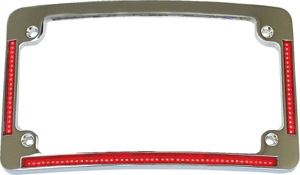 Custom Dynamics - TF08-C - License Plate Frame - Red/White LED - Chrome