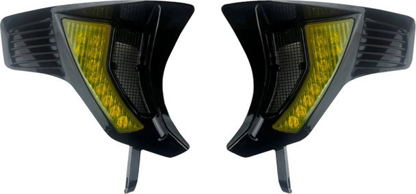 Custom Dynamics - SD-RG23-VTS-AB - Shark Demon® Turn Signal Vents - Yellow Lens