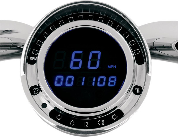 Dakota Digital - BD-140 - Big Dog Direct Plug-In Speedometer - Blue LED