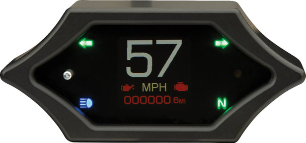 Dakota Digital - MLX-5200-K - Handle Bar Mount Speedometer - With Signals - Spiked - Black