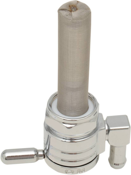 Golan Products - 76-312D-CS - "Click-Slick" Fuel Petcock - Downward - Chrome - 22mm