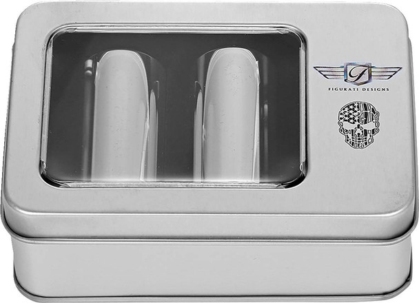 Figurati Designs - FD27-DC-2545-SS - Docking Covers - American Flag Skull - Contrast Cut - Silver