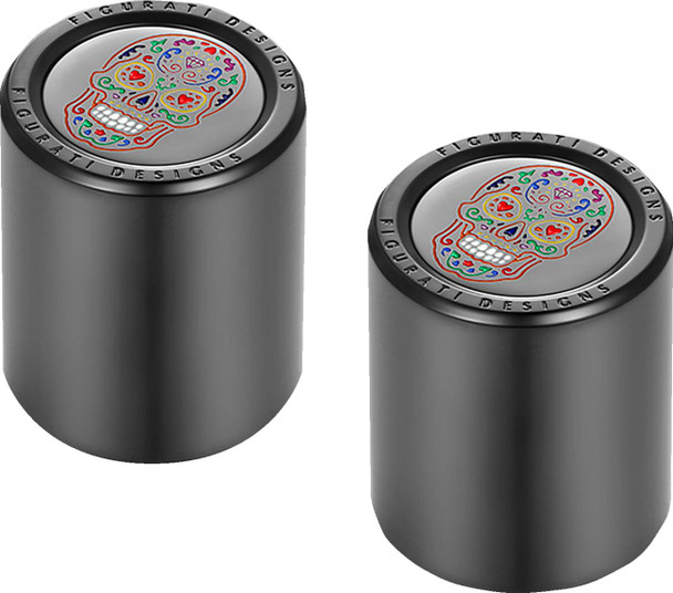 Figurati Designs - FD30-DC-25-30-BLK - Docking Cover - Short - Black - Sugar Skull