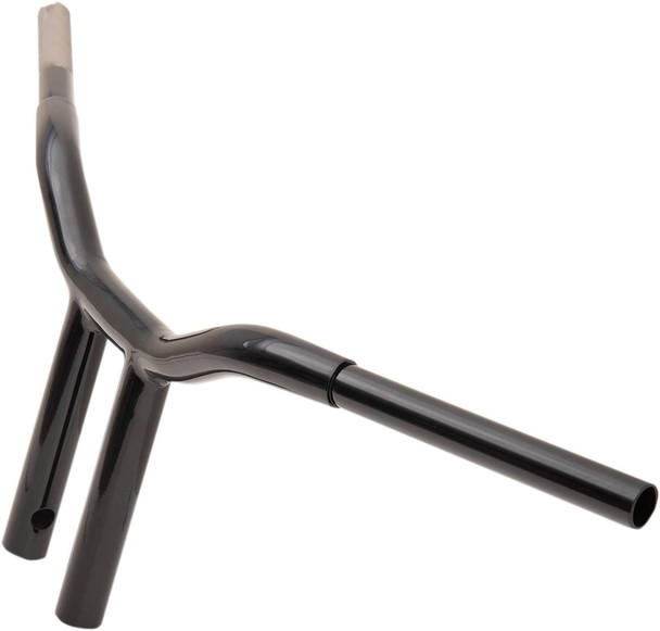 La Choppers - LA-7337-10B - Kage Fighter Welded Straight-Riser Handlebar - One Piece - 10" - Black