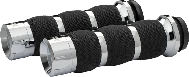 Khrome Werks - 500295 - Klassic Grips - Air Cushion - Cable - Chrome