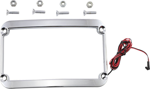 Klock Werks - KWS-01-0088-C - License Plate Frame - LED - Chrome