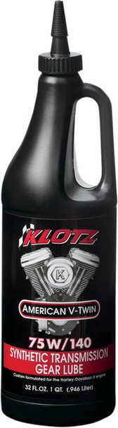 Klotz Oil - KH-GL140 - Big Twin Synthetic Transmission Lube - 75W-140 - 1 U.S. quart