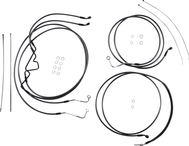 Magnum Shielding - 487926 - Black Pearl™ Designer Handlebar Installation Kit - 6" - '17-'20 FLHR