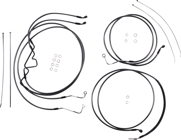 Magnum Shielding - 487928 - Black Pearl™ Designer Handlebar Installation Kit - 8" - '17-'20 FLHR
