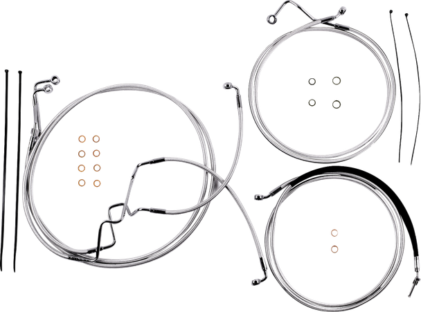 Magnum Shielding - 387876 - Sterling Chromite II® Designer Handlebar Installation Kit - 6" - '17-'20 FLTR