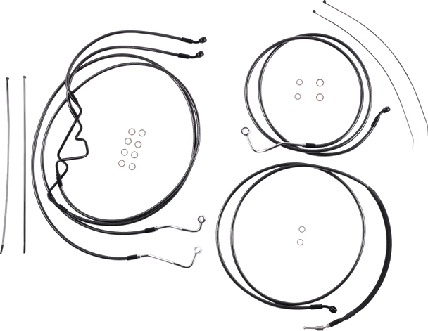 Magnum Shielding - 487878 - Black Pearl™ Designer Handlebar Installation Kit - 8" - '17-'20 FLTR