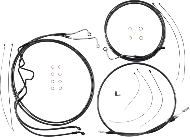 Magnum Shielding - 4871225 - Black Pearl™ Designer Handlebar Installation Kit - 10" - '21-'22 FLHR