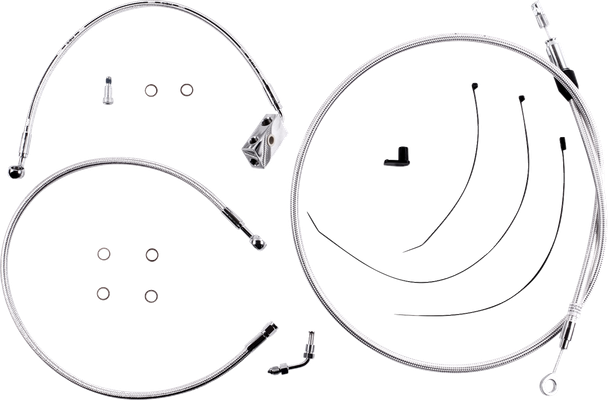 Magnum Shielding - 3871256 - Sterling Chromite II® Designer Handlebar Installation Kit - 6" - '18-'24 Softail