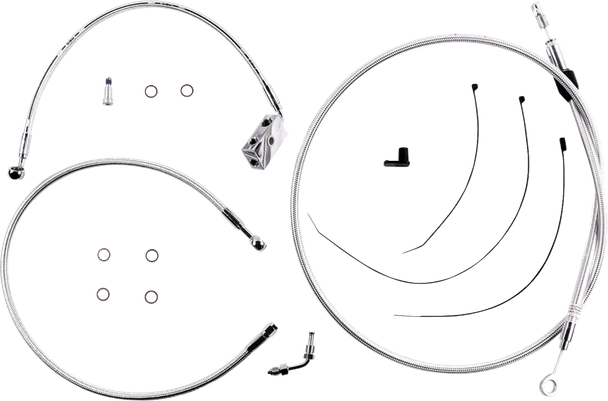 Magnum Shielding - 3871258 - Sterling Chromite II® Designer Handlebar Installation Kit - 8" - '18-'24 Softail