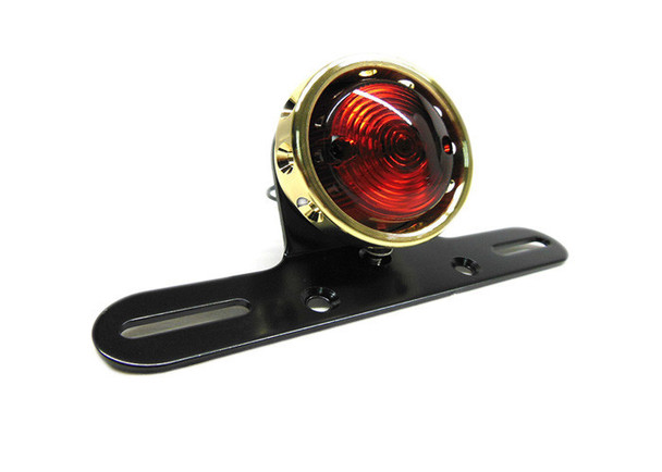 V-Twin Shooter Tail Light Std Bulb - Brass Anodized