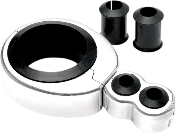 Motion Pro - 11-0042 - Cable Clamp - Dual - 1-1/4" - 1-1/2" Mounting Diameter - Chrome