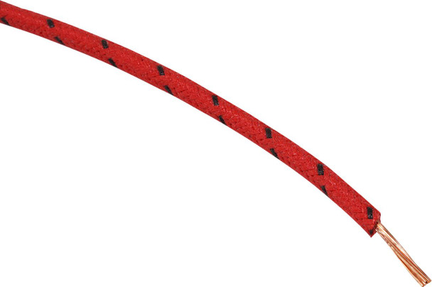 Namz - NCBW-20 - 25' Cloth-Braided Wire Spool - 16 Gauge - Red/Black
