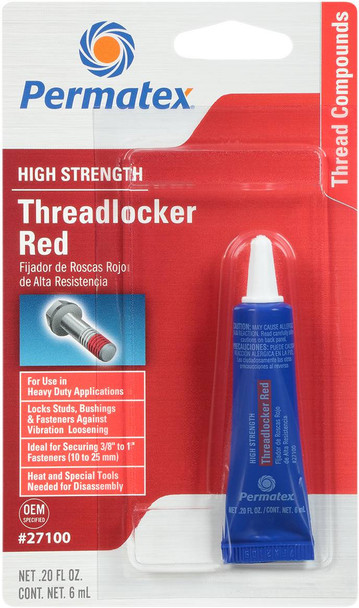 Permatex - 27100 - 271 Threadlocker - Red - 0.2 US fl oz.
