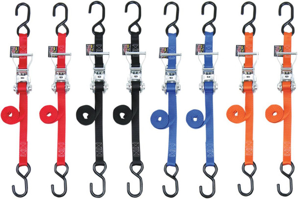 Powertye Mfg. - 32273 - Ratchet Tie-Downs - 1" x 6' - Blue