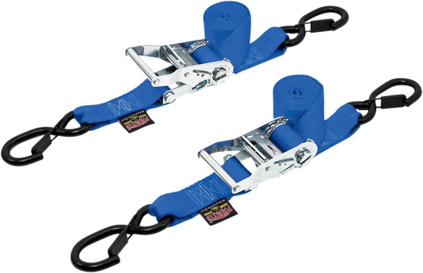 Powertye Mfg. - 30573-S - Ratchet Tie-Downs - 1-1/2" x 6-1/2' - Blue