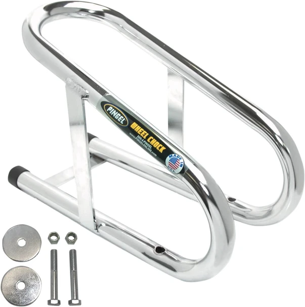 Pingel - WC-35H - Wheel Chock - Permanent - Chrome - 3-1/2"