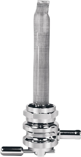 Pingel - 6311-CRW - Round Fuel Valve - Wave Chrome - 22 mm